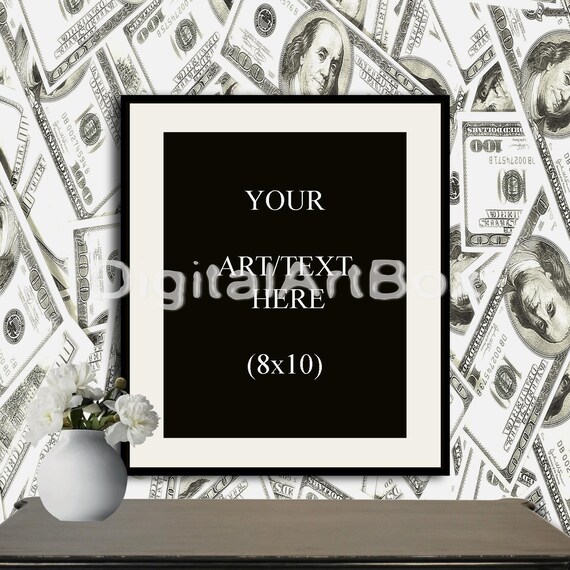 8x10 Vertical Black Frame Mockup 16x20 24x30 Picture Frame Etsy