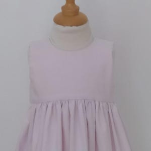 Girls&#39; dress, size 2 years, in winter pink velvet, pinafore shape