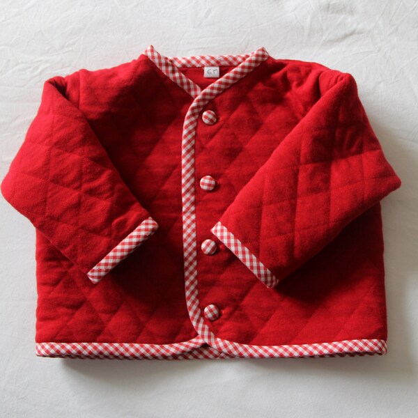 Gilet bébé en jersey matelassé T 18 mois Rouge