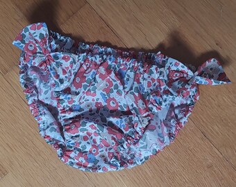 Maillot de bain fille T 4 ans en coton avec nœud élastique souple