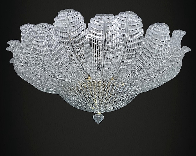 Rare Flower Ceiling Lamp - Murano Art Glass