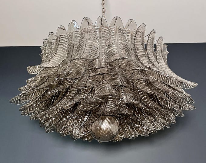 Large Murano glass Chandelier -100 smoked Felci glasses