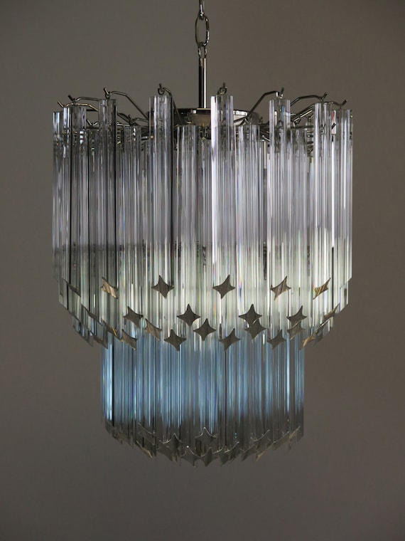 murano ソリーニ シルバー 925 エナメル ピエロ トロンボーン Murano Big Chandelier - Venini Style – 107 Transparent Prism