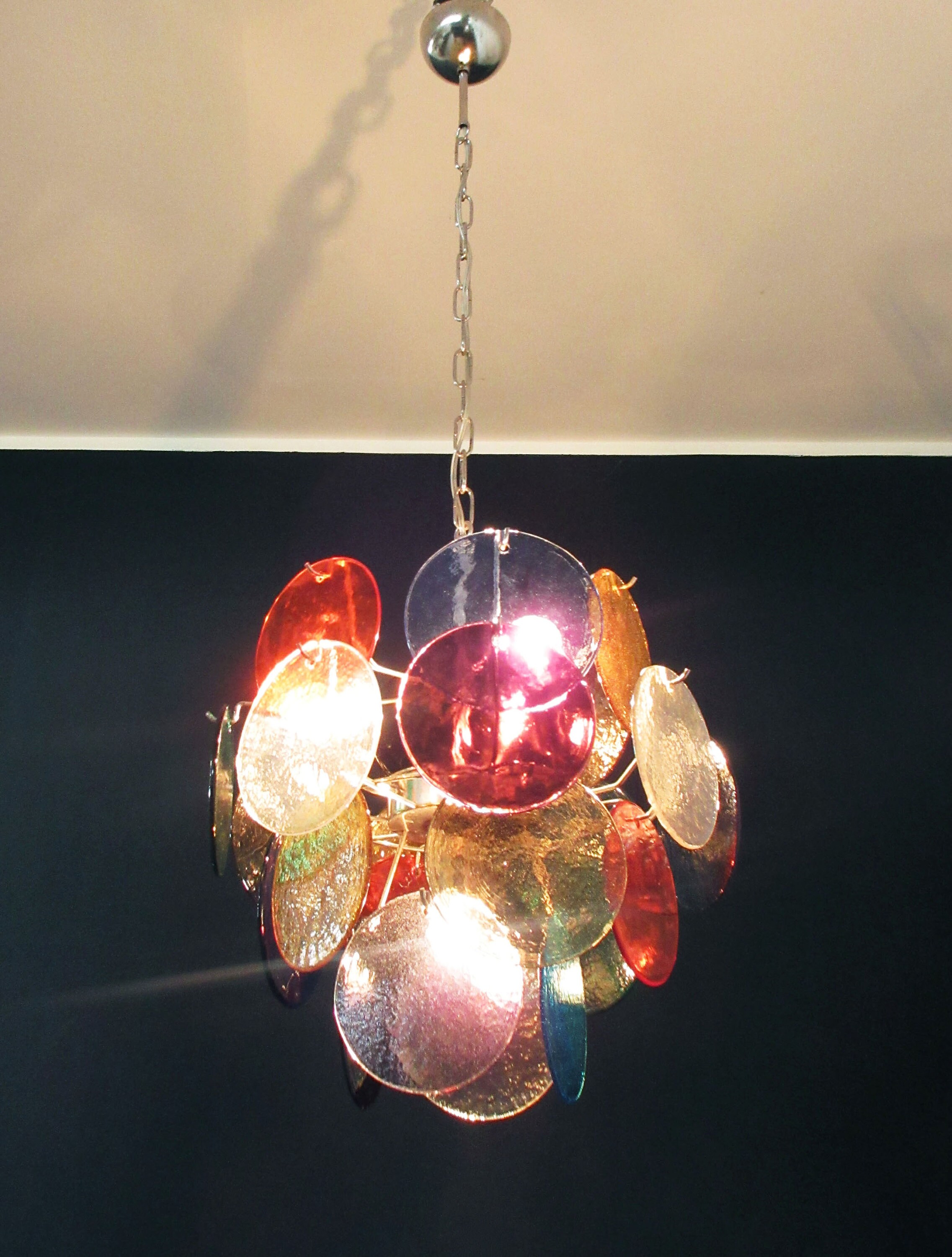 希少 70s  ヴィンテージ ランプ ZANETTI Murano モダン Vintage Italian Murano chandelier lamp in Vistosi style - 24