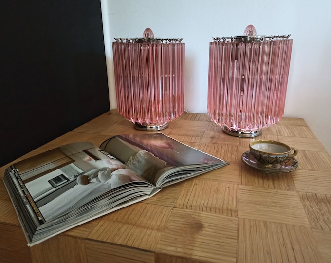Pink Quadriedri Table Lamp