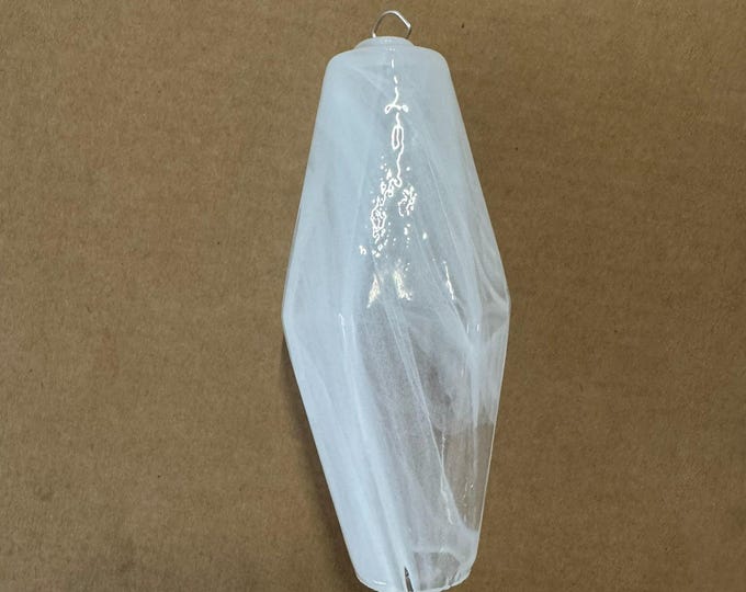 RESERVED, ONLY 30 glass polyhedrons white alabaster