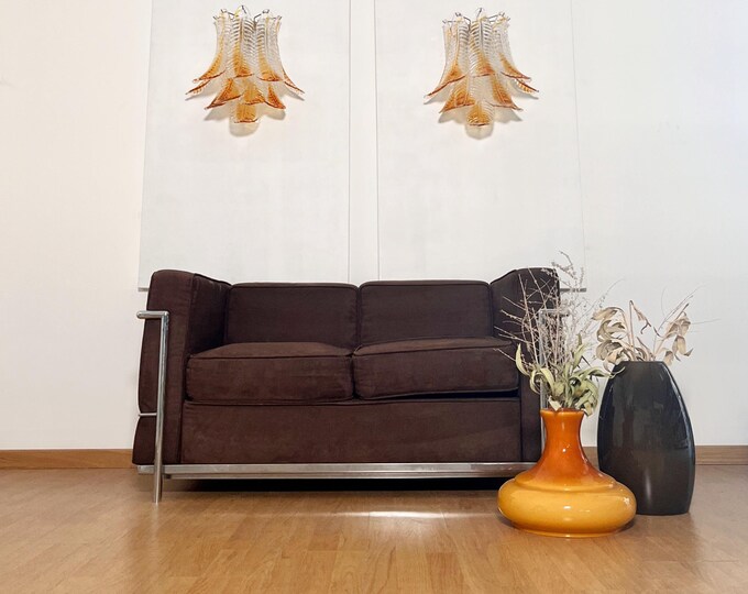 Italian Murano amber stain Felci Glass wall sconces