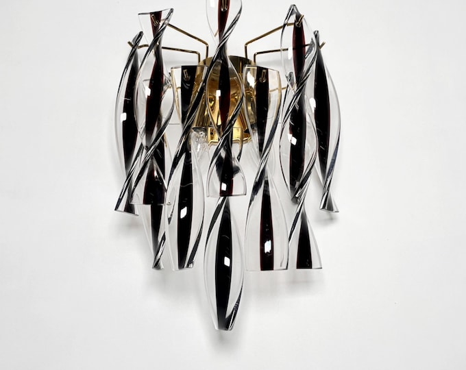 Pair of Murano wall sconces - amethyst glasses