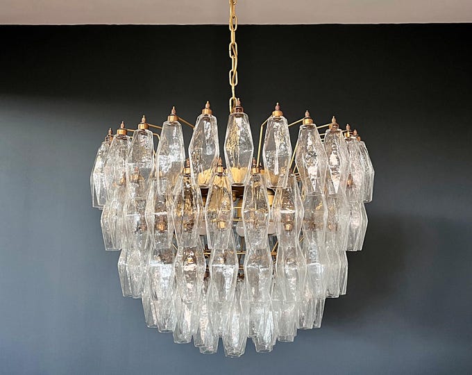 Amazing Murano glass Candelier – 111 polyhedra