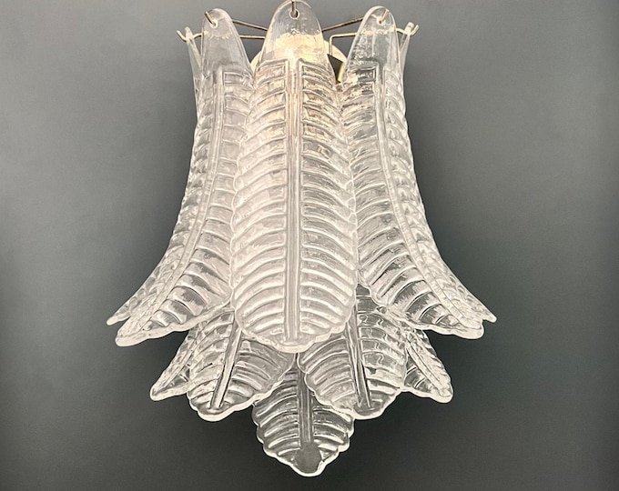 Pair of vintage Murano Six-Tier Felci wall sconces