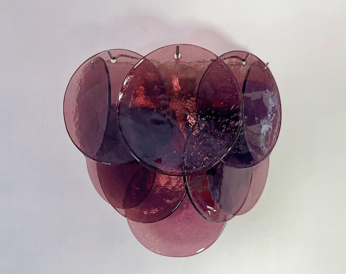 Fantastic pair sconces - 10 amethyst Murano Glasses