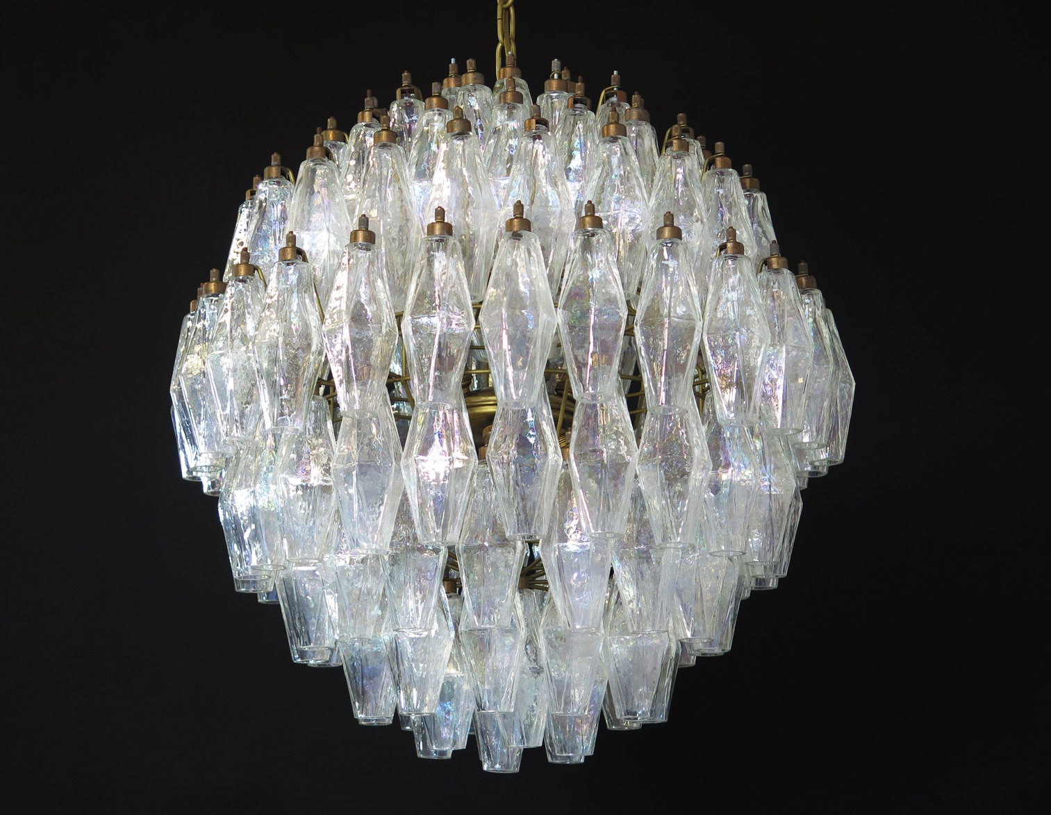 Amazing Murano Poliedri Candelier 140 Iridescent - Etsy Hong