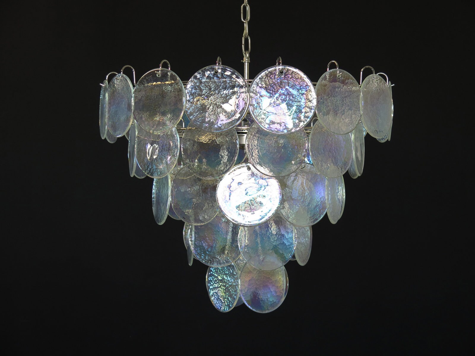 High quality Murano chandelier space age 50 iridescent glasses