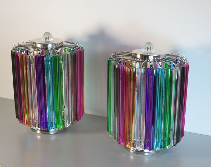 Multicolor Quadriedri Table Lamp - Mariangela Model