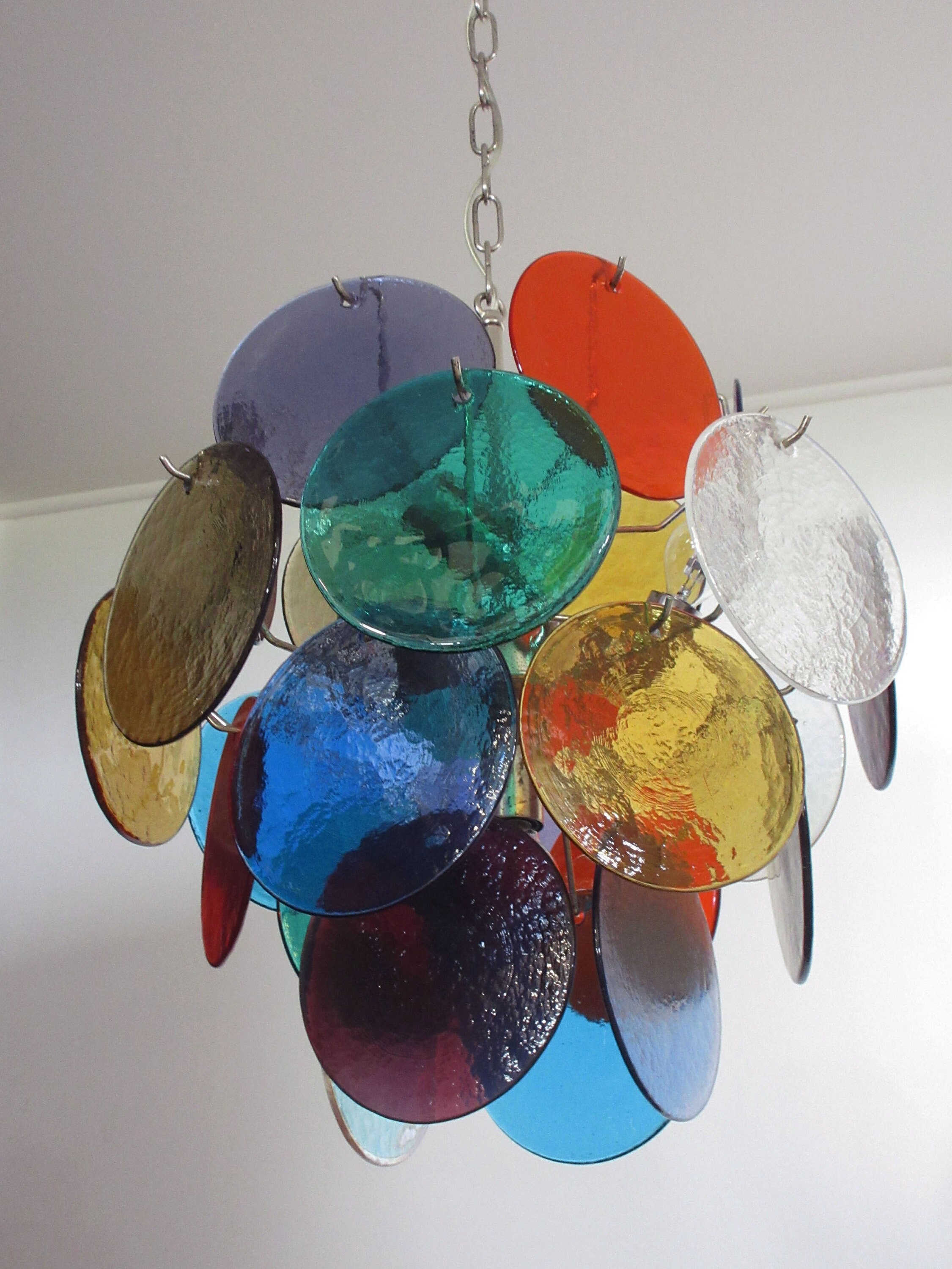 Vintage Italian Murano chandelier lamp in Vistosi style - 24