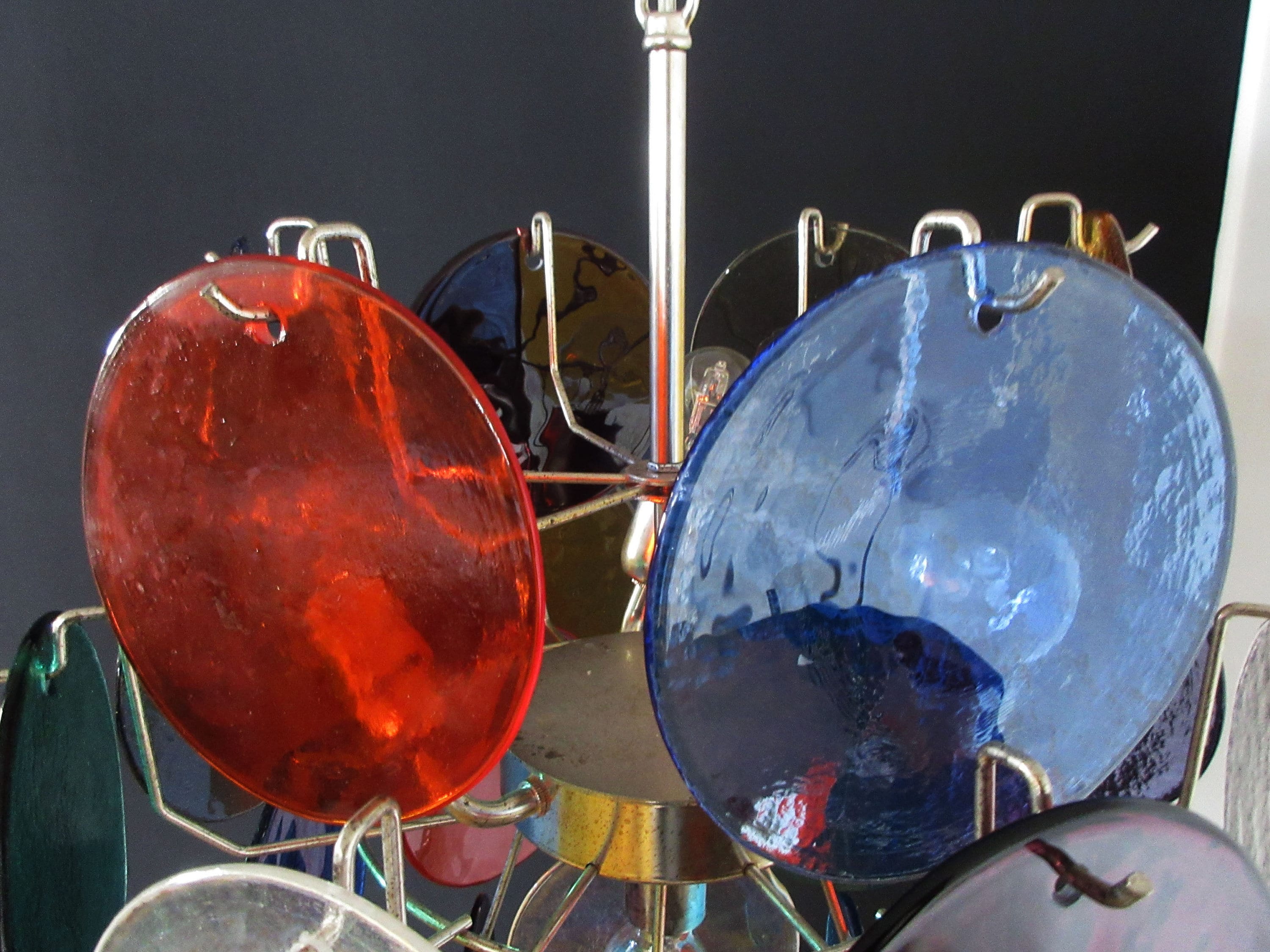 Vintage Italian Murano chandelier lamp in Vistosi style - 24