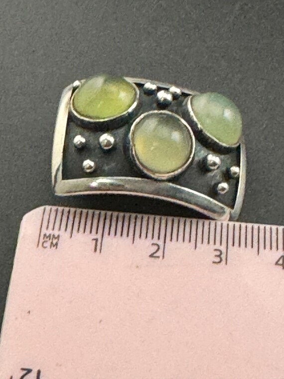 Oversized artisan rectangular pierced stud earrin… - image 2