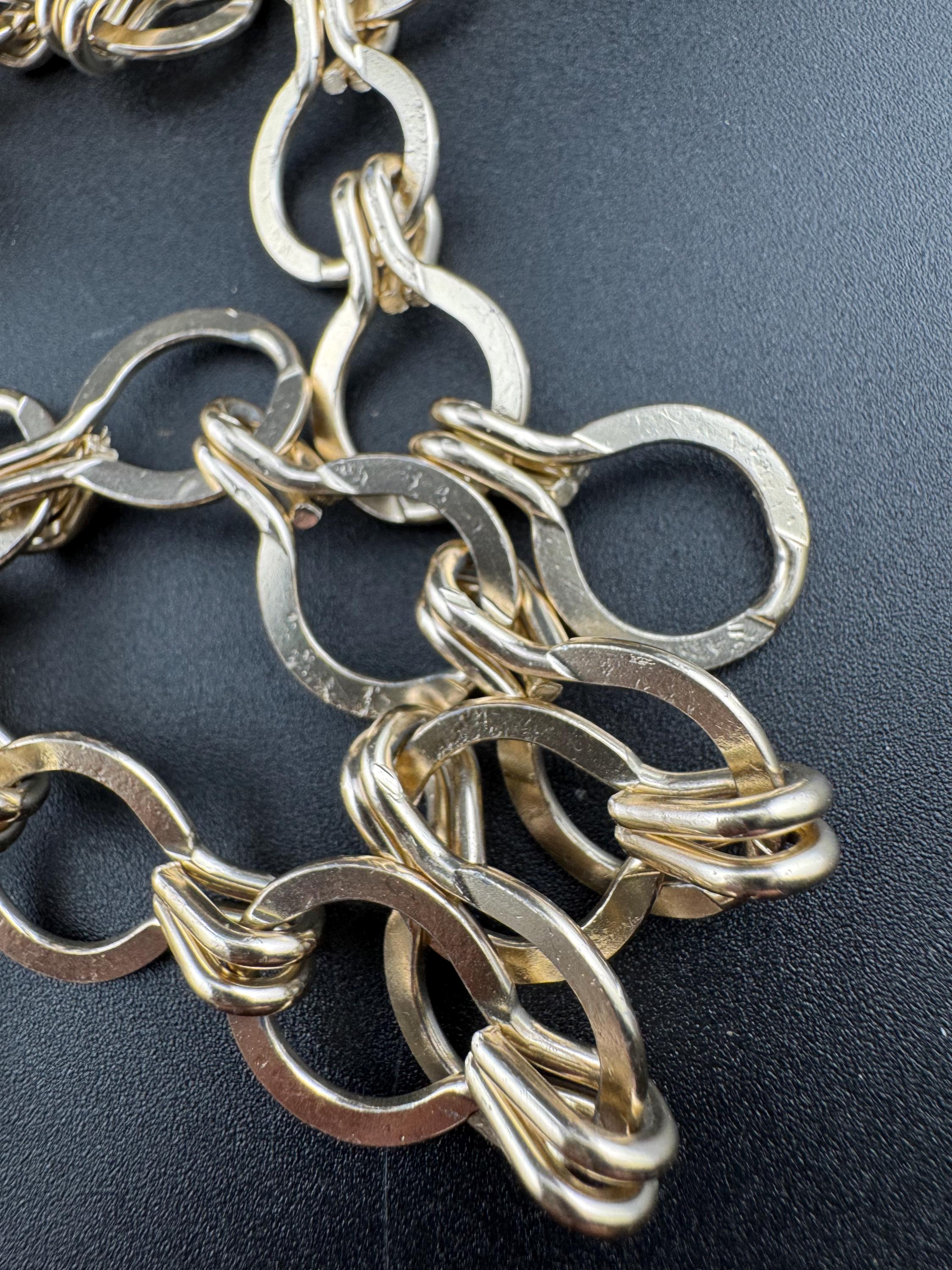 Gold Tone Aluminium Chain Link Belt, Vintage Lightweight - Etsy display picture 3