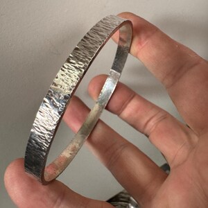 Vintage Brutalist Silver Bangles - Etsy UK