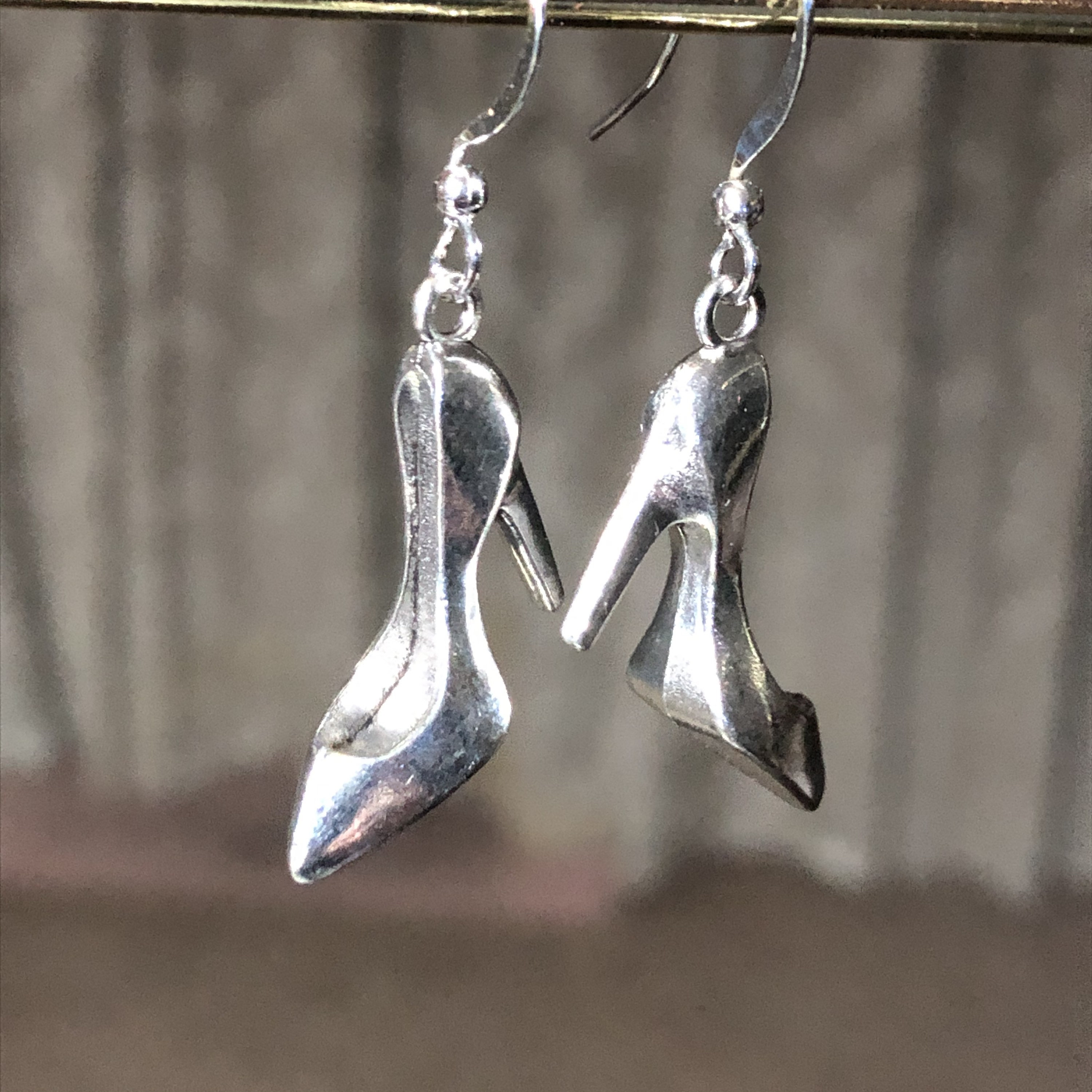 ハイヒールピアス　high heels earrings　silver925 Silver Stiletto Shoe Earrings, High Heels Drops for Pierced Ears