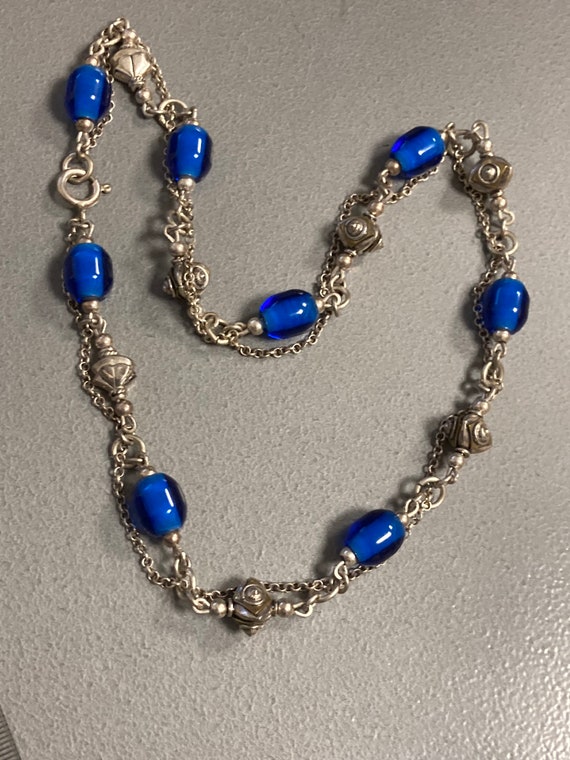 Lapis Lazuli Double Gem 925 Sterling Silver Necklace Lapis Lazuli Double Gem 925 Sterling Silver Necklace