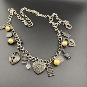 Retro GUESS Charm Belt: Silver Tone Pearl Beaded Chain (60cm to 100cm)