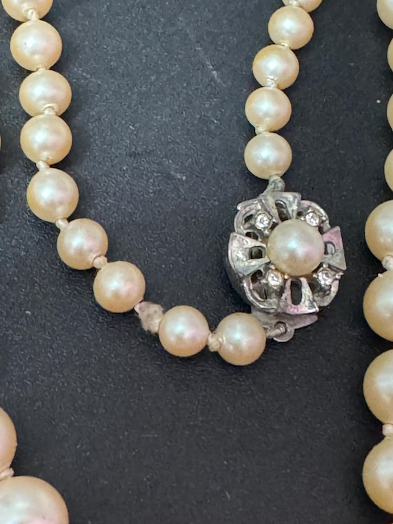 Collier Vintage Perles Tubes Pâte De Verre - Fermoir à Vis Argenté - État Impeccable