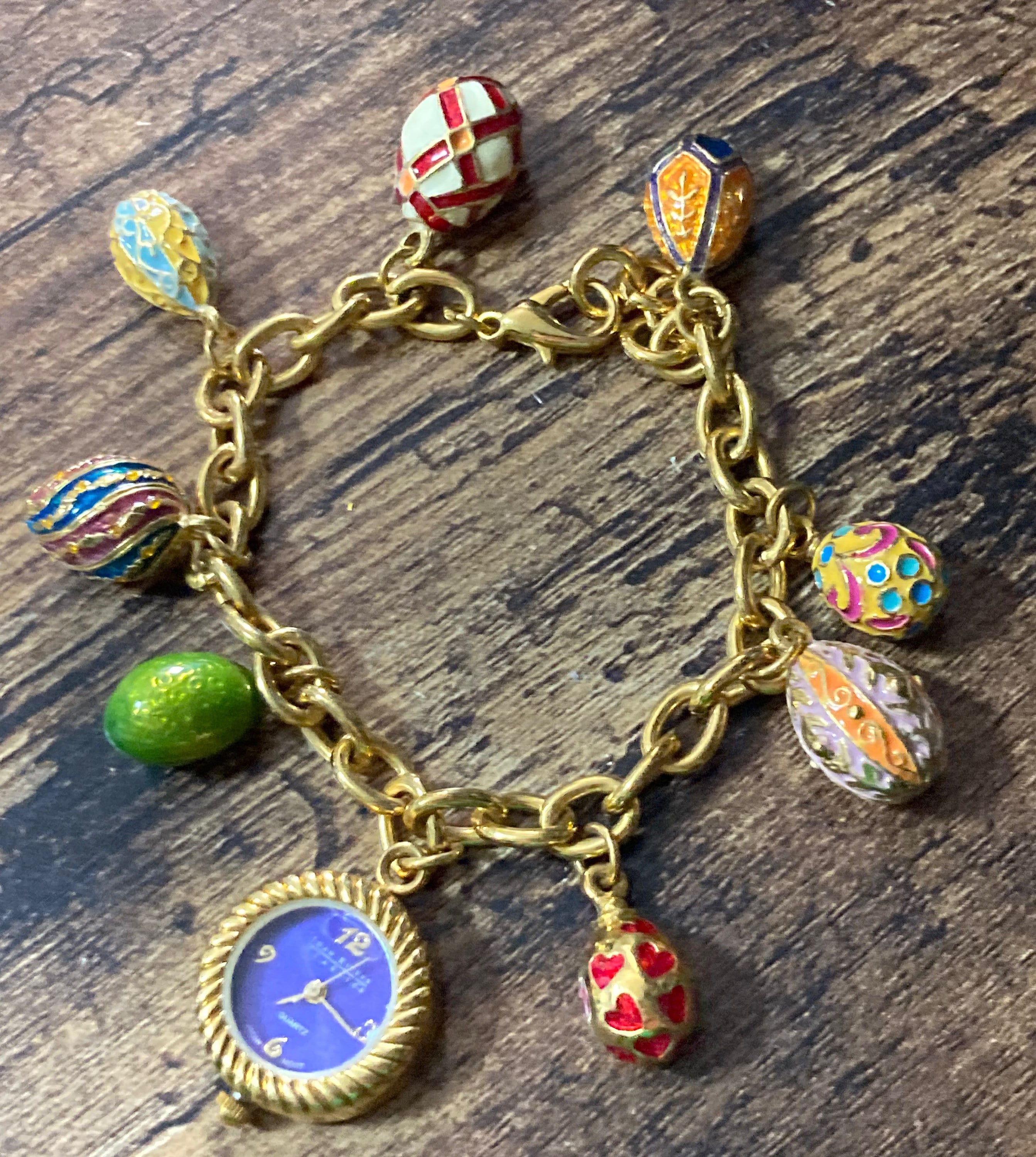 Faberge egg charm bracelet clearance