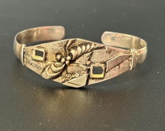 1967 1968 Birmingham 925 silver Bangle Bracelet floral