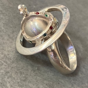 RARE Signed Vivienne Westwood 925 Silver Poison Orb Ring