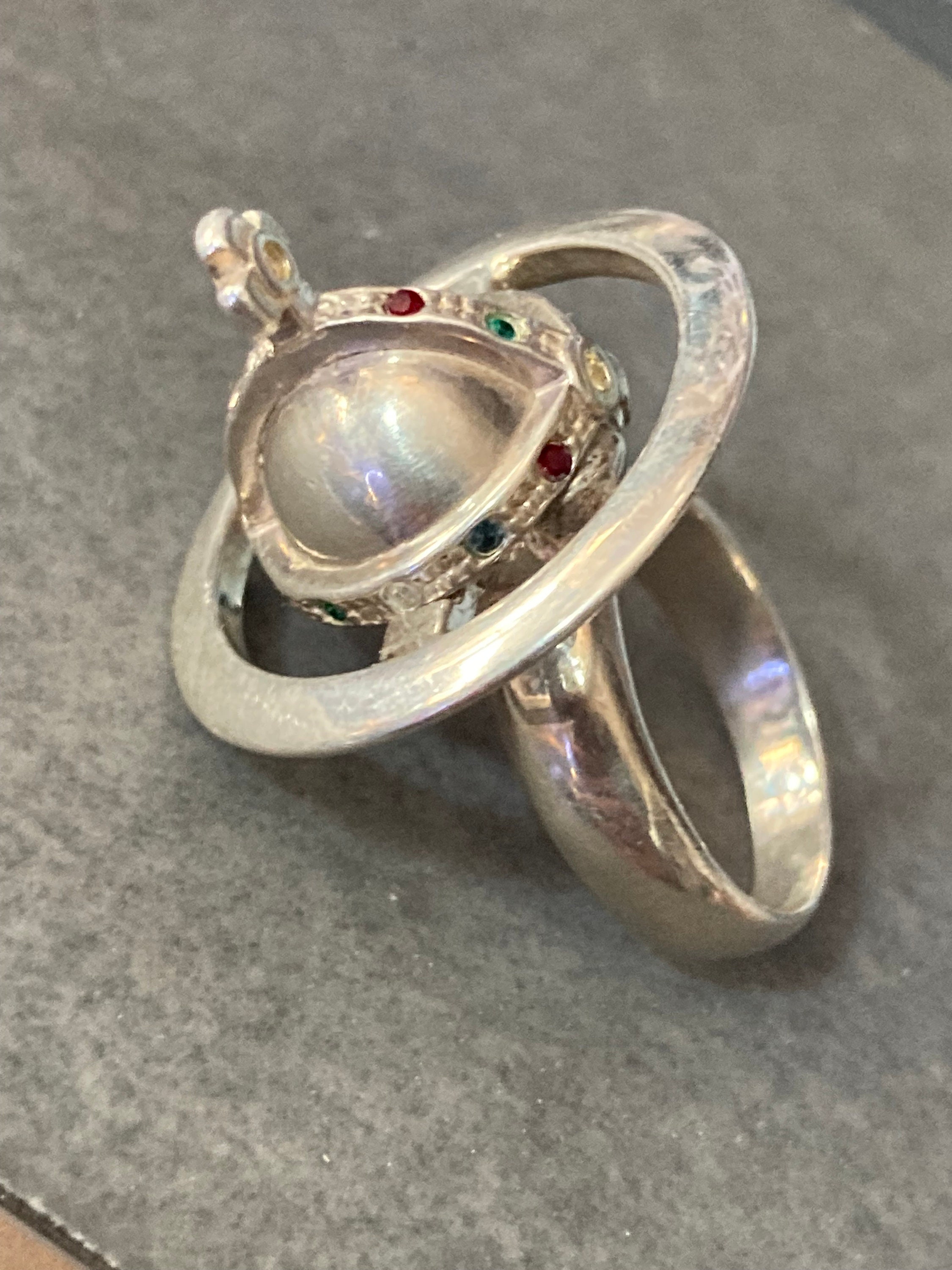 RARE Signed Vivienne Westwood 925 Silver Poison Orb Ring RARE Signed Vivienne Westwood 925 Silver Poison Orb Ring