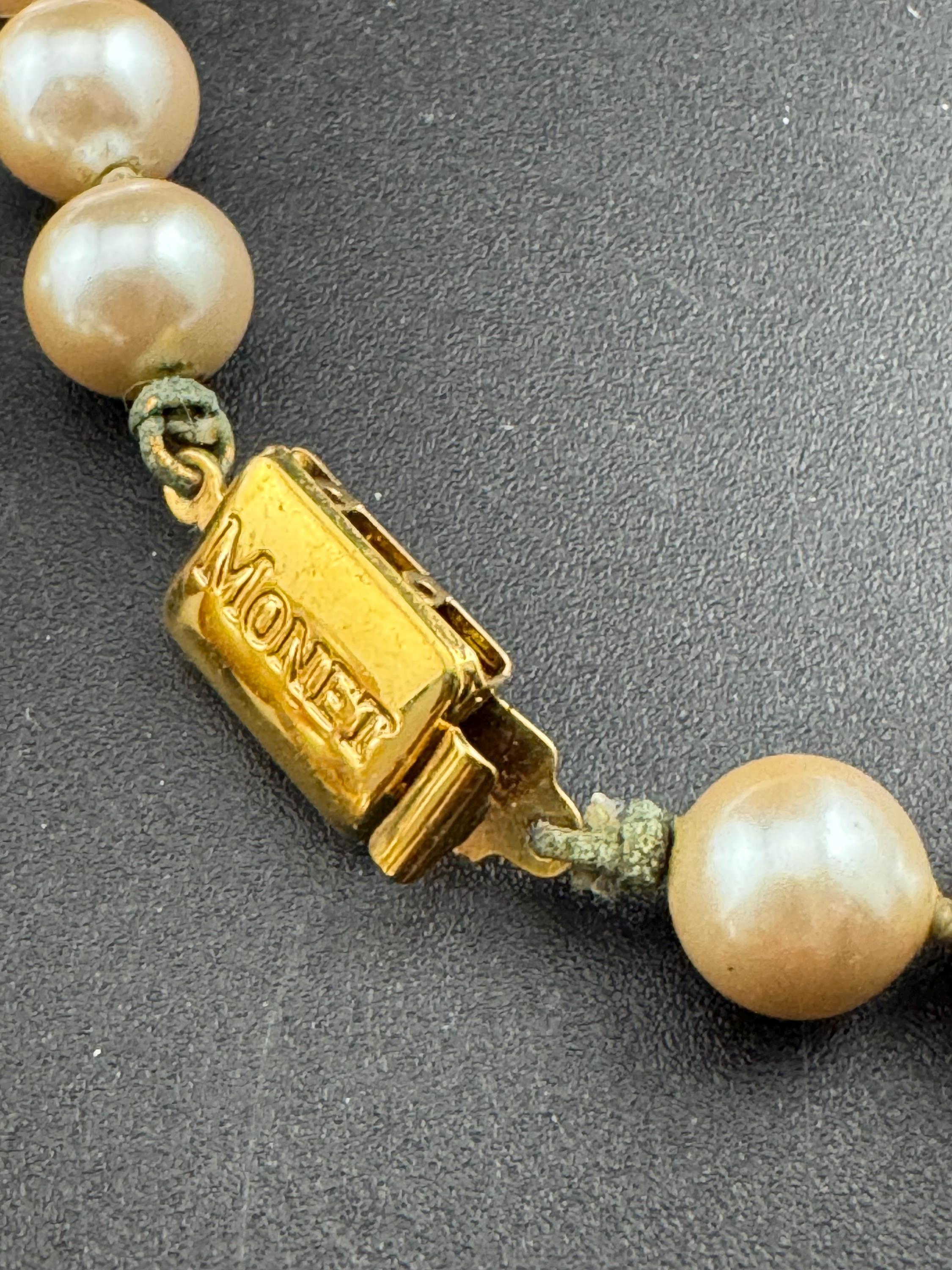 Monet Long Pearl Necklace - 92cm Signed Oyster Cream - Etsy