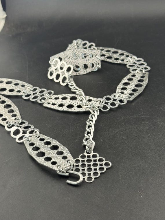 78-90cm Lightweight Aluminium Vintage Silver Tone Panel Link  display picture 2