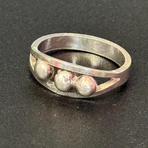 ヴィンテージ スターリングシルバー モダニスト ボールリング