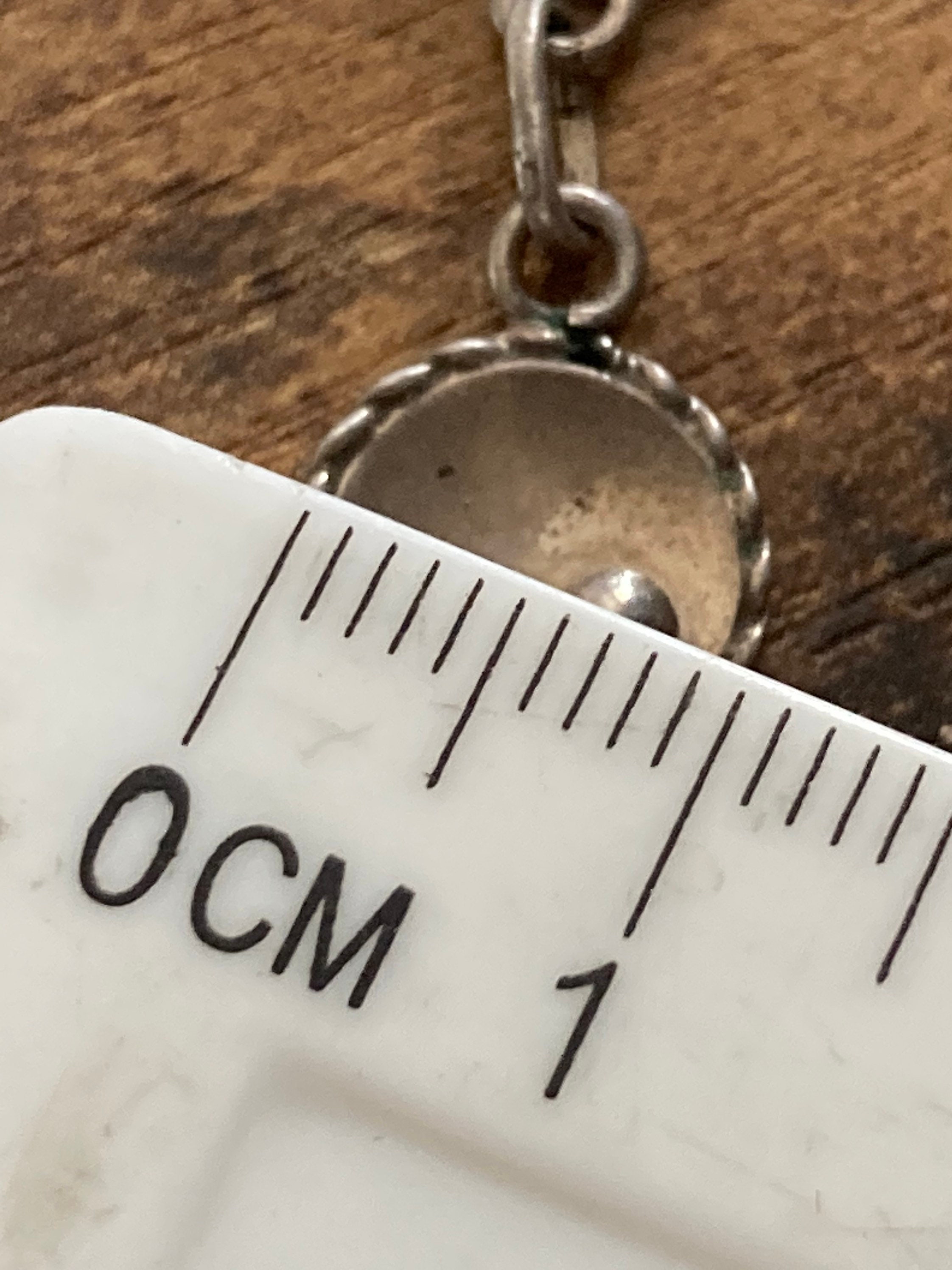 Ball and Cup Chain Necklace: Vintage German Silver - 835