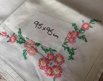 ヴィンテージ フランス ラズベリー＆桜ピンク織刺繍 リネンテーブルマット 2枚組 il_340x270.7099545206_snb5.jpg
