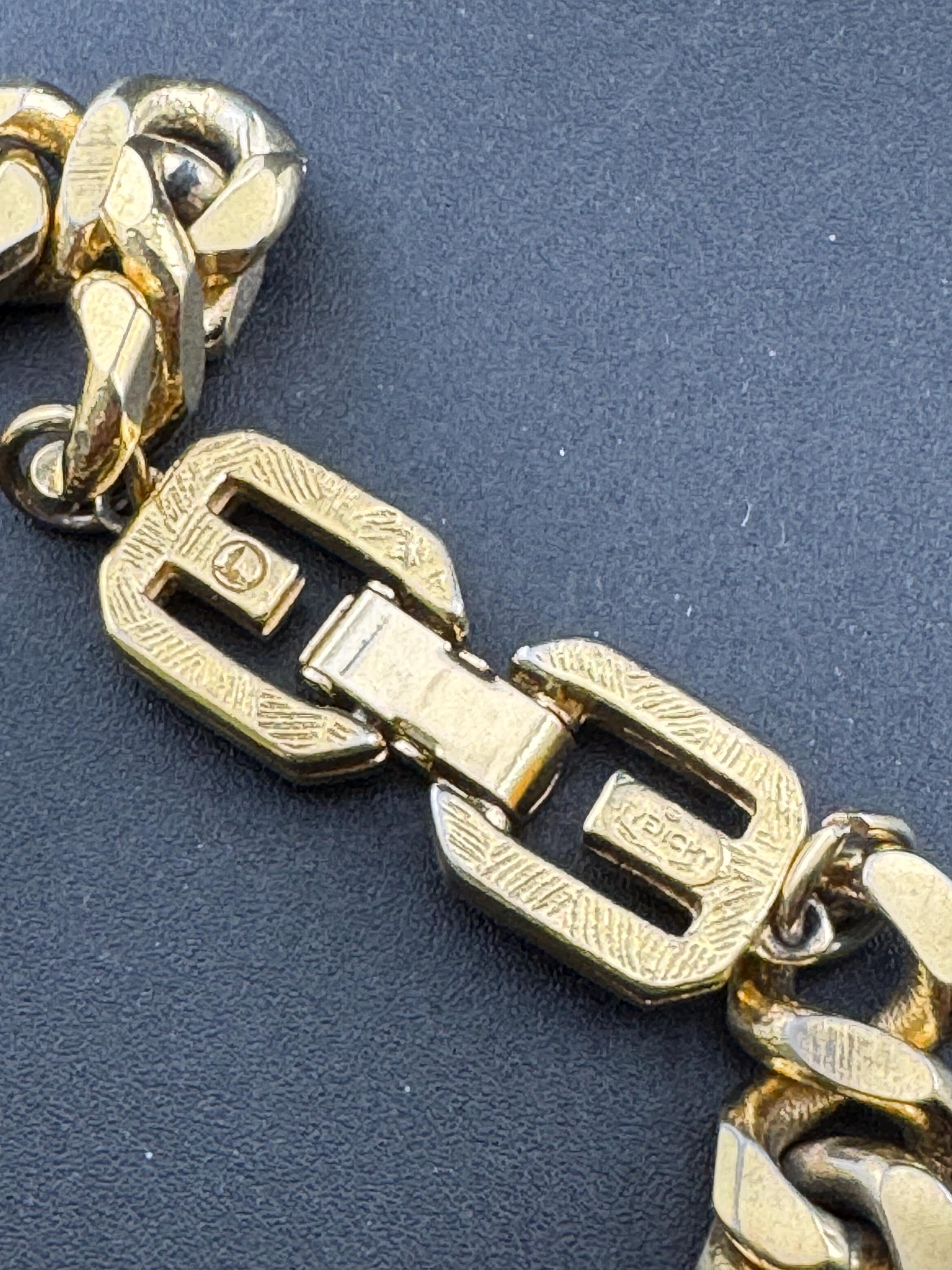 GIVENCHY Gold Plated Curb Bracelet: Vintage Signed - Etsy