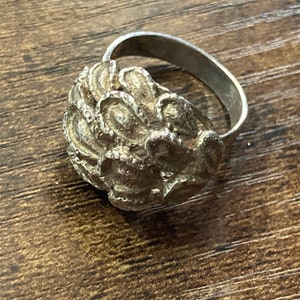 SIZE O P sterling silver 925 modernist brutalist ring 5.5 grams