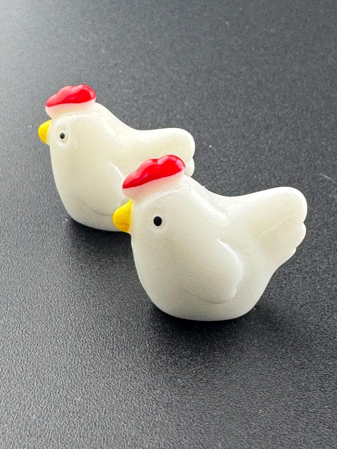 2 X Miniature Hen Chicken Figures Cake Toppers Farmyard Dollshouse ...