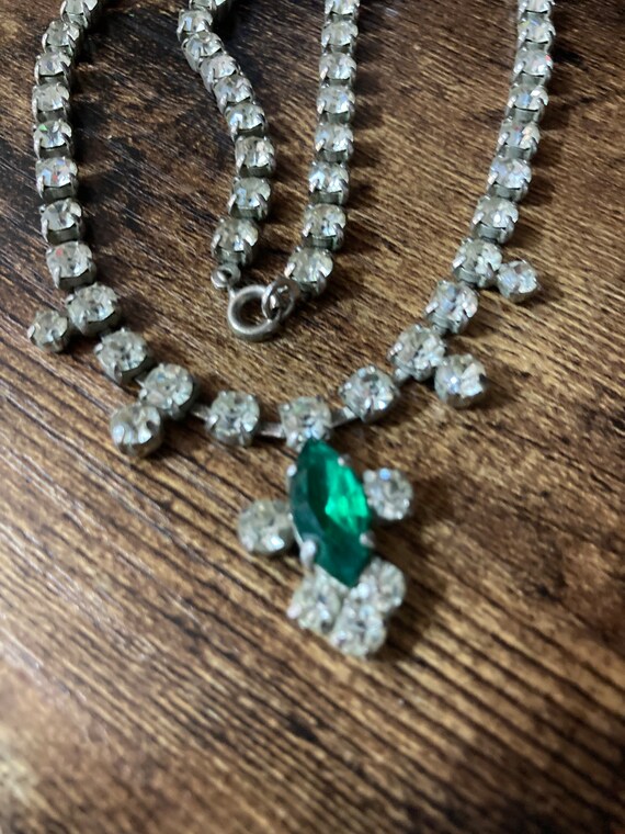 articulated diamanté emerald green rhinestone coc… - image 6