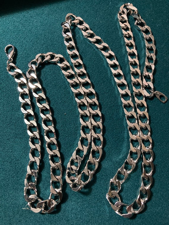Vintage Silver Plate Chain Bracelet 925 チェーンブレスレット