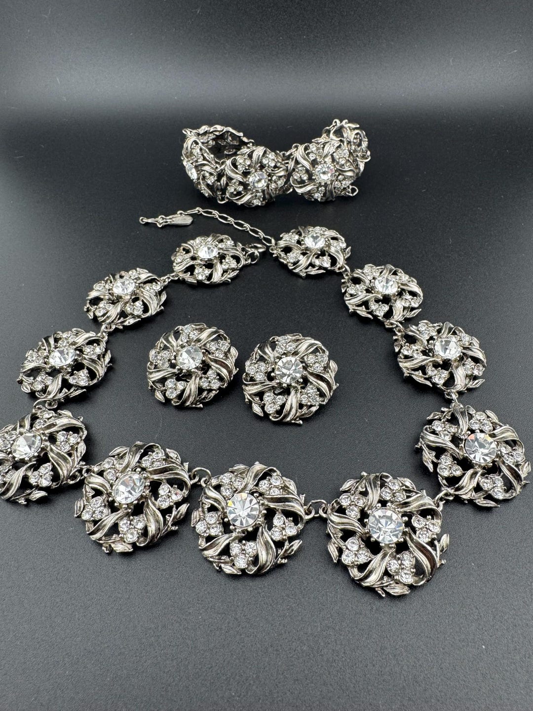 Boutons de manchette vintage en argent sterling émaillés Boutons de manchette vintage en argent sterling émaillés