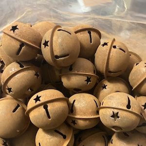 Rusty Brass Jingle Bells: Christmas Rustic Craft Bells (Set of 3)