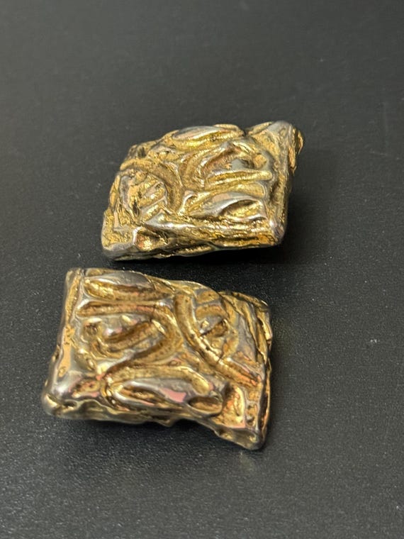 rectangular 2.75cm abstract geometric large bruta… - image 7