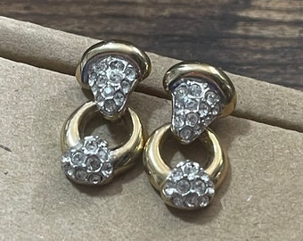 Boucles D'oreilles Pendantes ATTWOOD UK - Clips à Saphirs CZ, Occasion En Très Bon état
