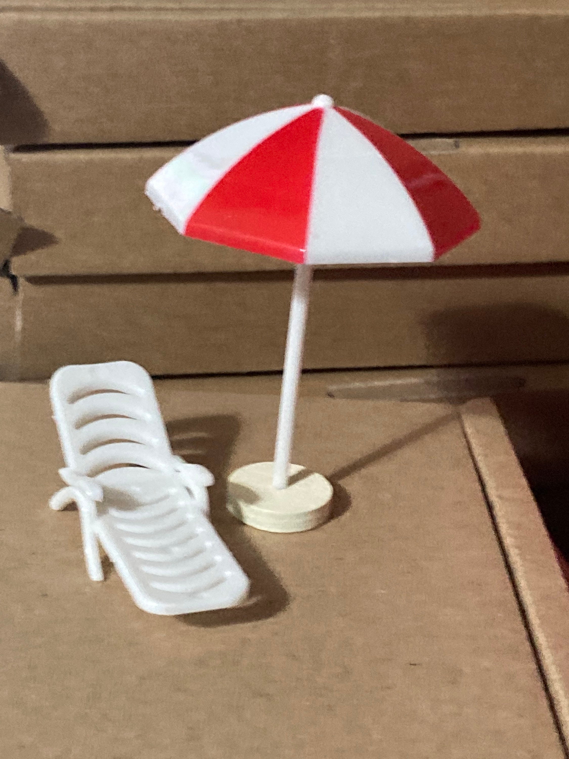 Camptrip Lot 26 Micro-Paysages Plage - Décoration Jardin Été Mini Chaise Longue Palmier Parasol DIY