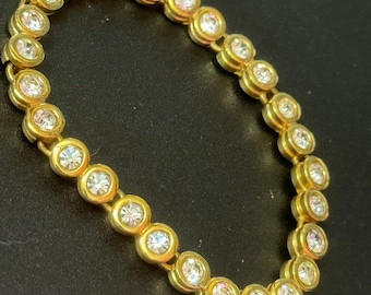 Vintage Dolce and Gabbana Gold Plated Signed Designer