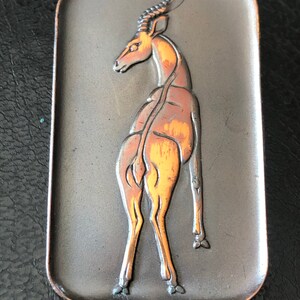 Vintage retro große rechteckige Kupfer modernistischen | Etsy