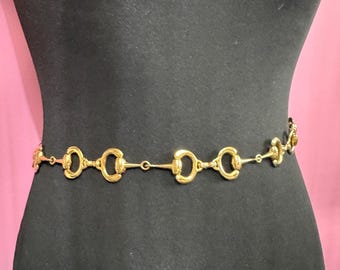 Vintage Gold Tone Snake Chain Omega Belt – 30.5 display picture 3
