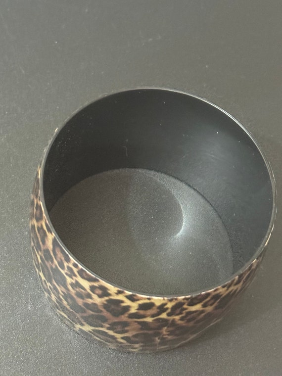 brown and black animal Leopard print vintage chun… - image 4